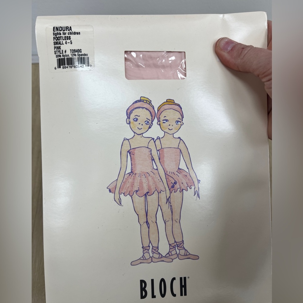 Bloch Pink Ballet Footless Tights T0940g